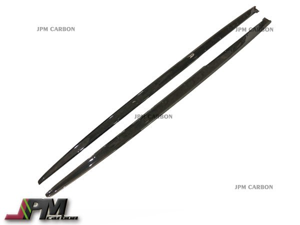 3D Style Carbon Fiber Side Skirt Add-on Lips Fits For 2015-2020 BMW F80 M3 Only