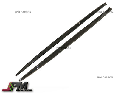3D Style Carbon Fiber Side Skirt Add-on Lips Fits For 2015-2020 BMW F80 M3 Only