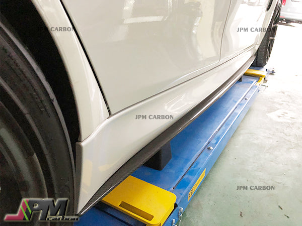 3D Style Carbon Fiber Side Skirt Add-on Lips Fits For 2015-2020 BMW F80 M3 Only
