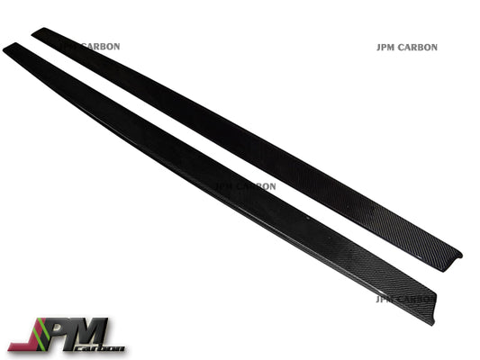 Performance Style Carbon Fiber Side Skirt Add-on Lips Fits For 2015-2020 BMW F80 M3 / F82 M4 Only
