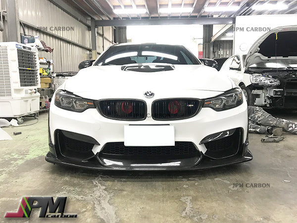 L Style Carbon Fiber Front Bumper Add-on Lips (3pcs) Fits For 2015-2020 BMW F80 M3 / F82 M4 Only