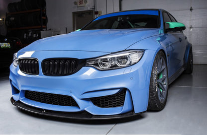 [JPMCarbon] 3D Style Carbon Fiber Front Lip + Side Skirt Add-on Lips for BMW F80 M3 Only