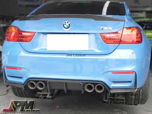 3-Piece Carbon Fiber Look Rear Bumper Diffuser Lip For BMW F80 M3 & F82 M4 (2015-2020) V/PSM Style