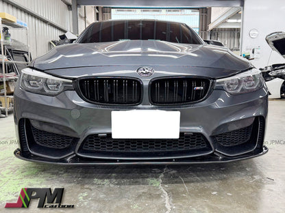 3D Style Carbon Fiber Front Bumper Add-on Lip Fits For 2015-2020 BMW F80 M3 / F82 M4 Only