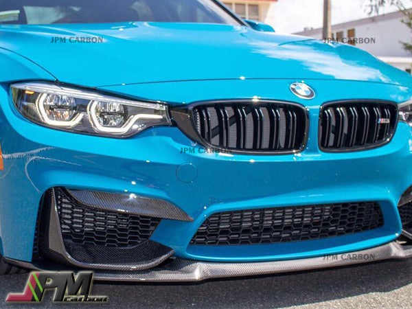 CS2 Style Carbon Fiber Front Bumper Add-on Lip Fits For 2015-2020 BMW F80 M3 / F82 M4 Only