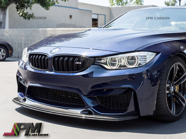E2 Style Carbon Fiber Front Bumper Add-on Lip Fits For 2015-2020 BMW F80 M3 / F82 M4 Only