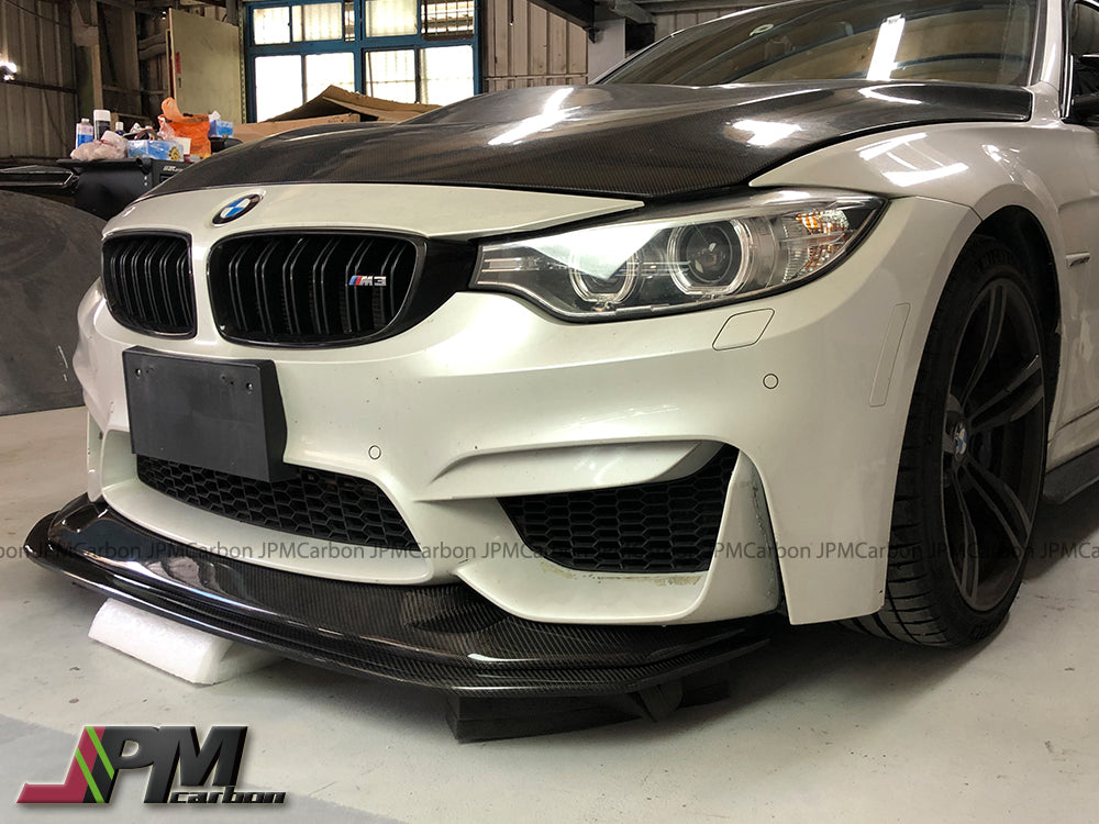 GS Style Carbon Fiber Front Bumper Add-on Lip Fits For 2015-2020 BMW F80 M3 / F82 M4 Only