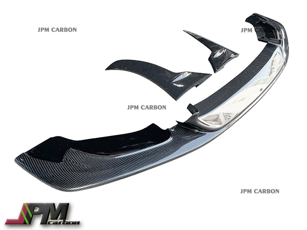 L Style Carbon Fiber Front Bumper Add-on Lips (3pcs) Fits For 2015-2020 BMW F80 M3 / F82 M4 Only