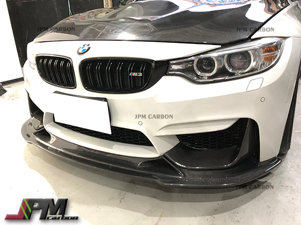 RZ Style Carbon Fiber Front Bumper Add-on Lip Fits For 2015-2020 BMW F80 M3 / F82 M4 Only