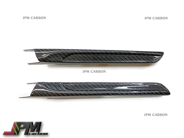 Carbon Fiber Front Side Fender Replacement Vent Trim Covers Fits For 2015-2020 BMW F80 M3 / F82 M4 Only