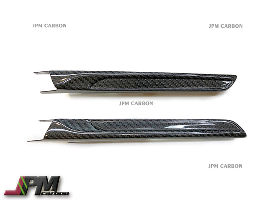 Carbon Fiber Front Side Fender Replacement Vent Trim Covers Fits For 2015-2020 BMW F80 M3 / F82 M4 Only