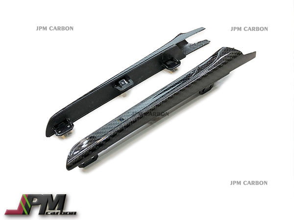 Carbon Fiber Front Side Fender Replacement Vent Trim Covers Fits For 2015-2020 BMW F80 M3 / F82 M4 Only