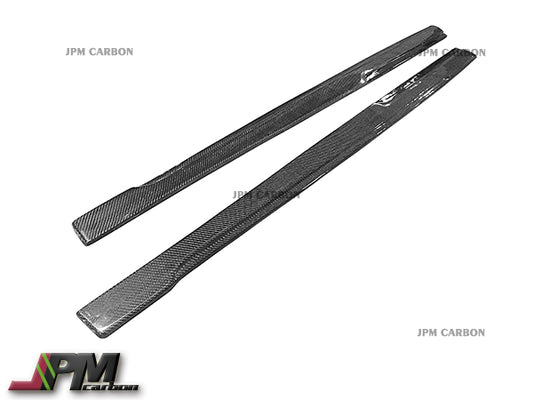 E Style Carbon Fiber Side Skirt Add-on Lips Fits For 2015-2020 BMW F82 M4 Only