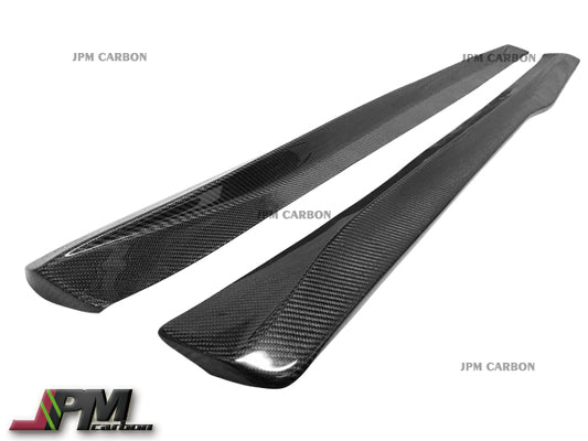 PSM Style Carbon Fiber Side Skirt Add-on Lips Fits For 2015-2020 BMW F82 M4 Only