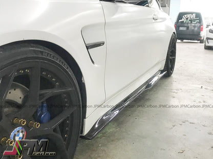 PSM Style Carbon Fiber Side Skirt Add-on Lips Fits For 2015-2020 BMW F82 M4 Only