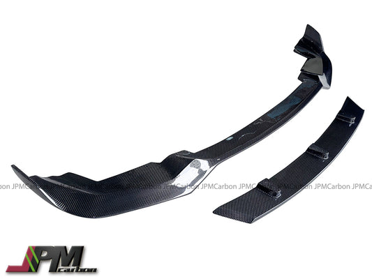V Style Carbon Fiber Front Bumper Add-on Lip Fits For 2019-2021 BMW F87 M2 Competition Only