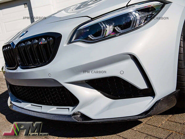 Performance Style Carbon Fiber Front Bumper Add-on Lip Fits For 2019-2021 BMW F87 M2 Competition Only