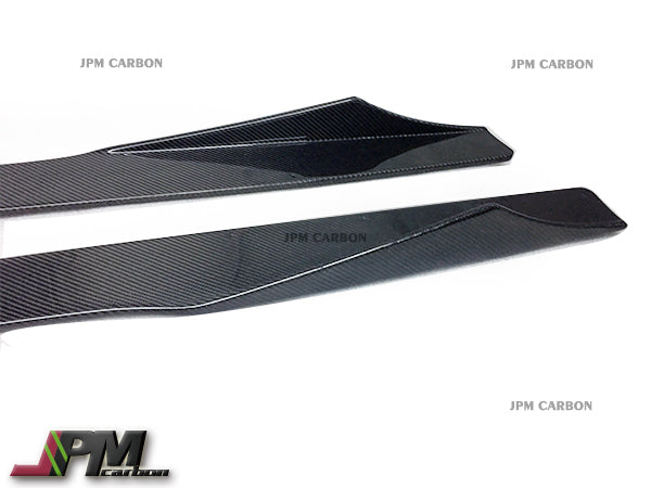 E Style Carbon Fiber Side Skirt Add-on Lips Fits For 2015-2021 BMW F87 M2 Only