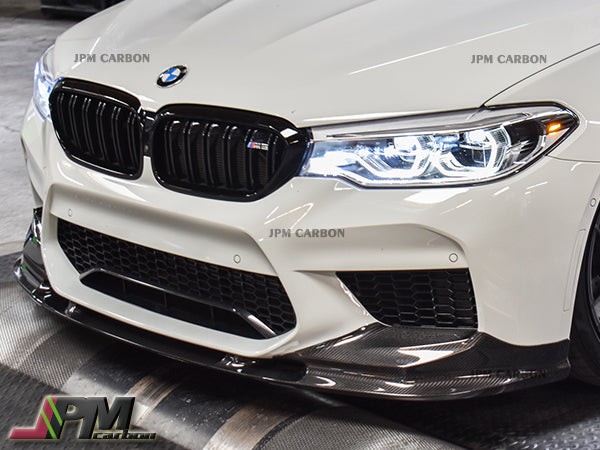 3D Style Carbon Fiber Front Bumper Add-on Lip Fits For 2018-2020 BMW F90 M5 Only