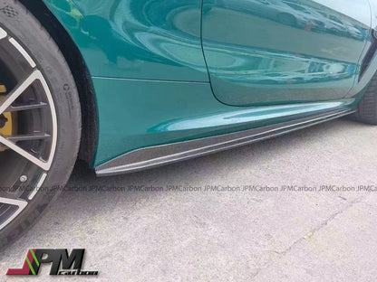 V Style Carbon Fiber Side Skirt Add-on Lips Fits For 2020-2025 BMW F91 F92 M8 Only