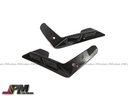 [JPMCarbon] LD Style Carbon Fiber Front Bumper Vent Trims Fits For 2019-2023 BMW F95 X5M Pre-Facelift Model Only