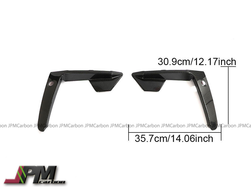 [JPMCarbon] LD Style Carbon Fiber Front Bumper Vent Trims Fits For 2019-2023 BMW F95 X5M Pre-Facelift Model Only