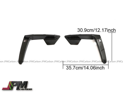 [JPMCarbon] LD Style Carbon Fiber Front Bumper Vent Trims Fits For 2019-2023 BMW F95 X5M Pre-Facelift Model Only