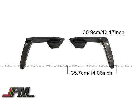 [JPMCarbon] LD Style Carbon Fiber Front Bumper Vent Trims Fits For 2019-2023 BMW F95 X5M Pre-Facelift Model Only