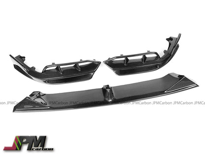 [JPMCarbon] LD Style Carbon Fiber Front Bumper Add-on Lip 3PCS Fits For 2019-2023 BMW F95 X5M Pre-Facelift Model Only