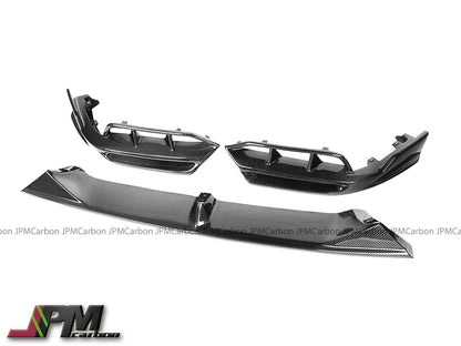 [JPMCarbon] LD Style Carbon Fiber Front Bumper Add-on Lip 3PCS Fits For 2019-2023 BMW F95 X5M Pre-Facelift Model Only