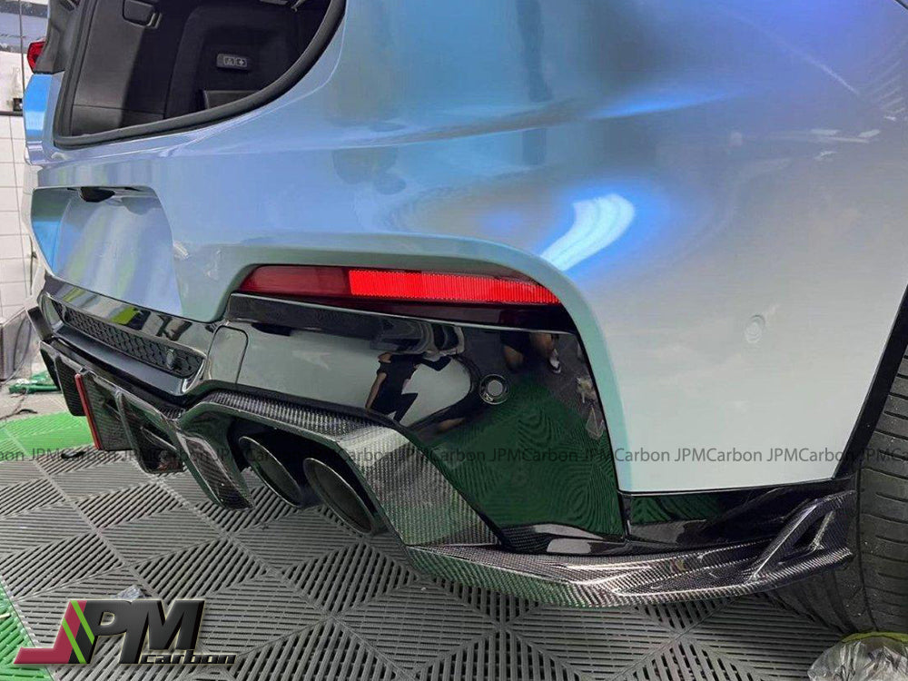 [JPMCarbon] AE Style Carbon Fiber Rear Diffuser (3pcs) Fits For 2018-2021 BMW F97 X3M / F98 X4M Only