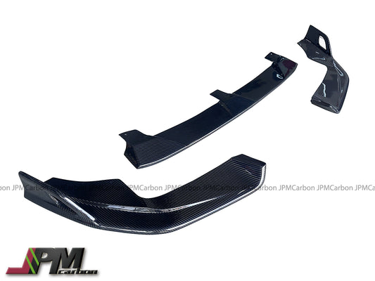 AE Style Carbon Fiber Front Add-on Lip (3pcs) Fits For 2022-2025 BMW F97 LCI X3M / F98 LCI X4M