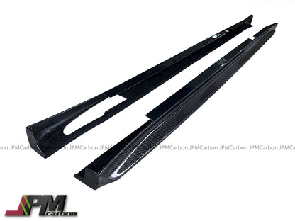 3D Style Carbon Fiber Side Skirt Add-on Lips Fits For 2019-2025 BMW F97 X3M / F98 X4M