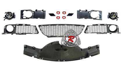 M-Tech Style Front Bumper With Fog Lights For 2006-2008 BMW 3-Series (4Dr/5Dr, E90/E91)