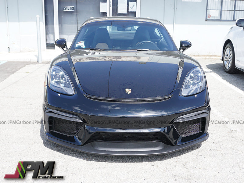 [JPMCarbon] GT4 Style Front Bumper (with Headlight Washer Holes) For 2017-2025 Porsche Boxster, Cayman/S/GTS (718)