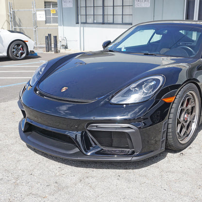 [JPMCarbon] GT4 Style Front Bumper (with Headlight Washer Holes) For 2017-2025 Porsche Boxster, Cayman/S/GTS (718)
