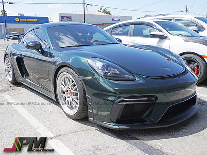 GT4 Style Front Bumper (without Headlight Washer Holes) For 2017-2025 Porsche Boxster, Cayman/S/GTS (718)