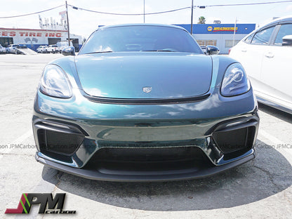 GT4 Style Front Bumper (without Headlight Washer Holes) For 2017-2025 Porsche Boxster, Cayman/S/GTS (718)