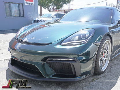 GT4 Style Front Bumper (without Headlight Washer Holes) For 2017-2025 Porsche Boxster, Cayman/S/GTS (718)