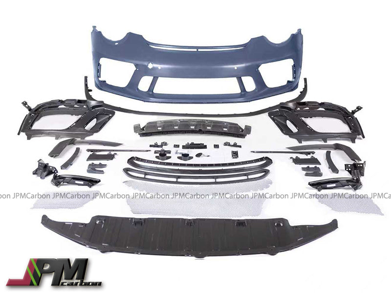 GT3 Style Front Bumper (with Headlight Washer Holes and DRL) For 2012-2019 Porsche 991 991.2