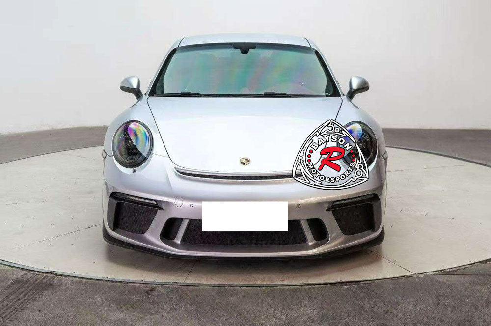 GT3 Style Front Bumper (with Headlight Washer Holes and DRL) For 2012-2019 Porsche 991 991.2