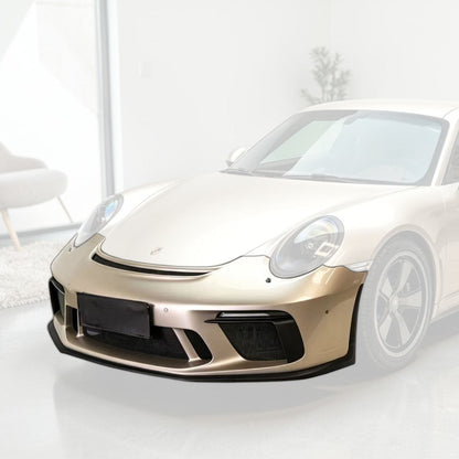 GT3 Style Front Bumper (with Headlight Washer Holes and DRL) For 2012-2019 Porsche 991 991.2