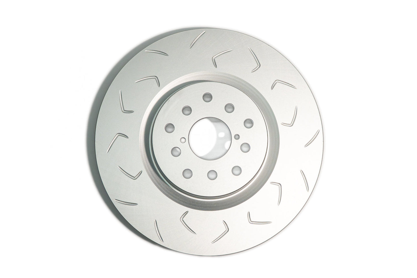 FactionFab Slotted Front Rotor V2 Dual Drilled 5x100/114 Subaru STI 2004-2017