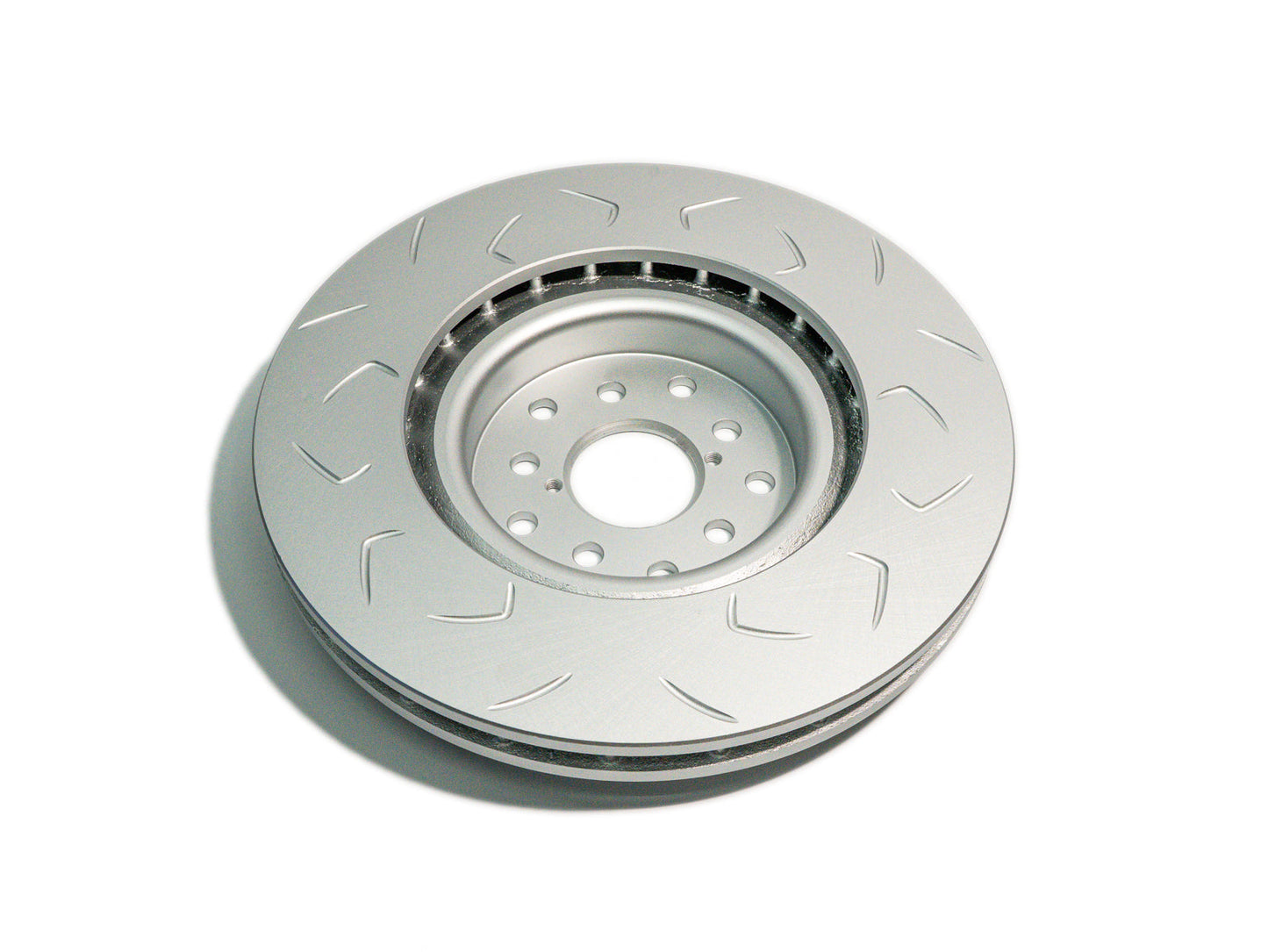 FactionFab Slotted Front Rotor V2 Dual Drilled 5x100/114 Subaru STI 2004-2017