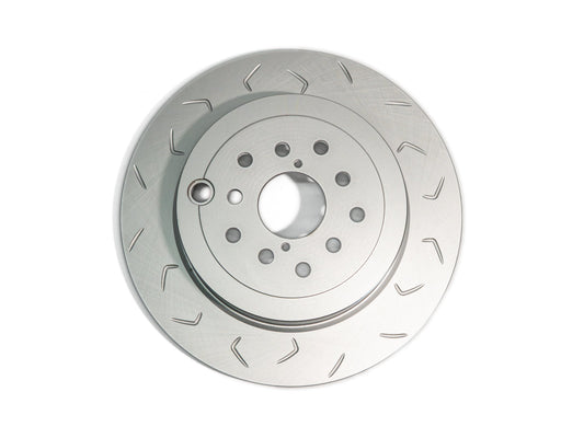 FactionFab Slotted Rear Rotor V2 Dual Drilled 5x100/114 Subaru STI 2008-2017