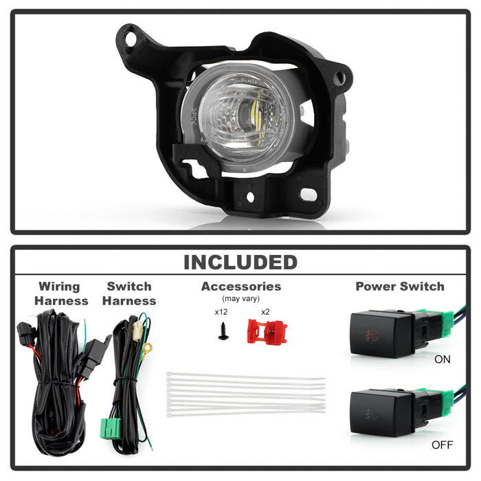 SPYDER 20-24 Toyota Venza OEM LED Fog Light w/ Switch - Clear (FL-TV20-LED-C) 9054297
