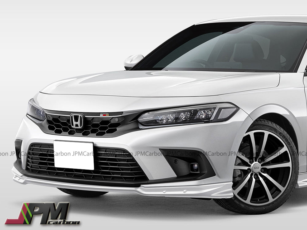 Mugen Style Unpainted PP(Polypropylene) Front Lip (3pcs) For 2022-2025 Honda Civic 11th Gen