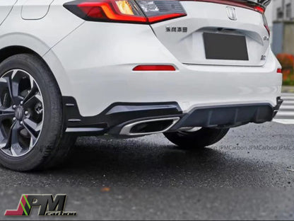 Mugen Style Unpainted PP(Polypropylene) Rear Splitter Lips For 2022-2025 Honda Civic 11th Gen