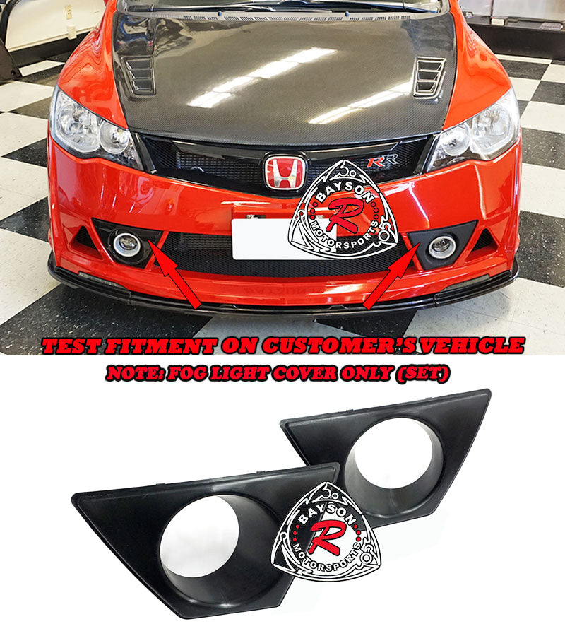Fog Light Covers For 2006-2011 Acura CSX 4Dr Sedan (Canadian Model, Only works with MU RR Style Front Bumper)
