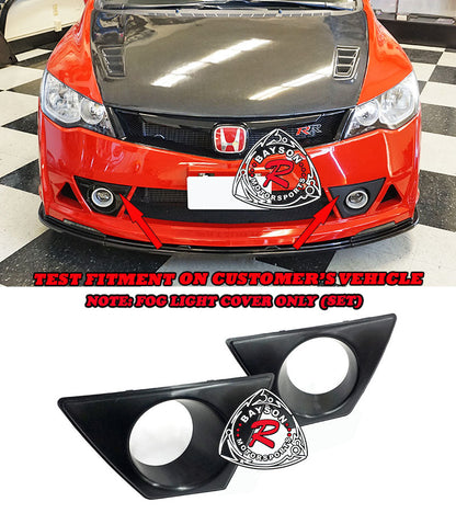 Fog Light Covers For 2006-2011 Acura CSX 4Dr Sedan (Canadian Model, Only works with MU RR Style Front Bumper)